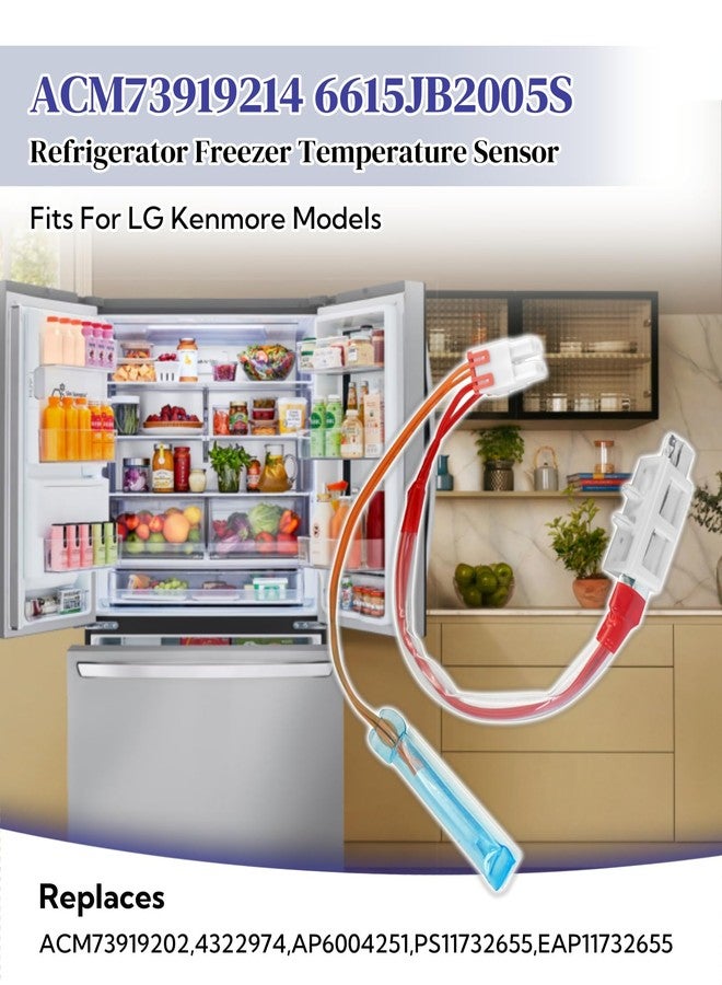 GIBACAD ACM73919214 6615JB2005S Refrigerator Freezer Temperature Sensor Fits for LG Kenmore Models,Replaces ACM73919202,4322974,AP6004251,PS11732655,EAP11732655 Refrigerator Defrost Controller Assembly - Image 2